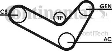 CONTINENTAL 6PK1050D2 - V-Ribbed Belt Set car-mod.net