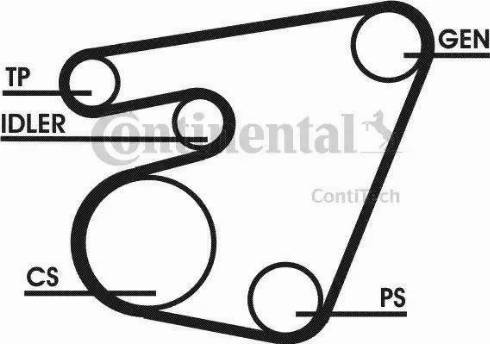 CONTINENTAL 6PK1750D1 - V-Ribbed Belt Set car-mod.net
