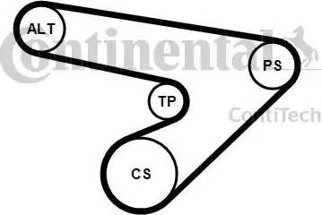 CONTINENTAL 6PK1725K1 - V-Ribbed Belt Set car-mod.net