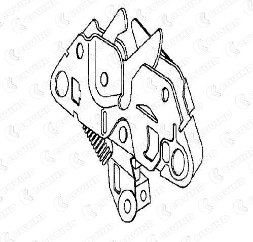CARRO 040407000 - Bonnet Lock car-mod.net