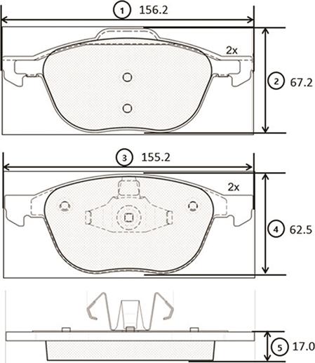 CTR GK0159 - Brake Pad Set, disc brake car-mod.net