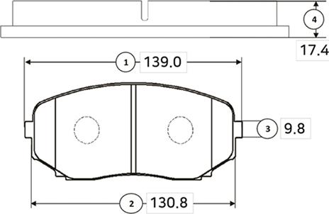 CTR GK0711 - Brake Pad Set, disc brake car-mod.net