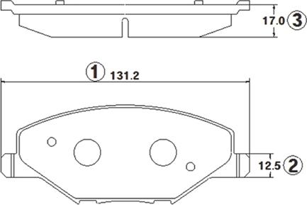 CTR GK1428 - Brake Pad Set, disc brake car-mod.net