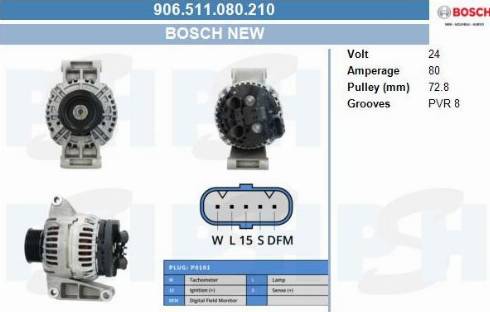 PSH 906.511.080.210 - Alternator car-mod.net