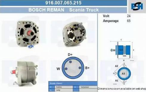 PSH 916.007.065.215 - Alternator car-mod.net