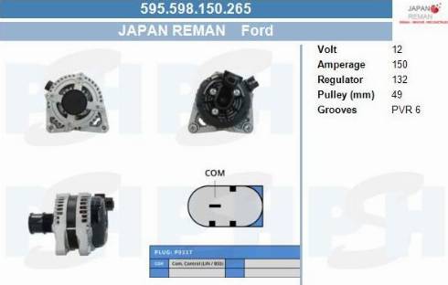 PSH 595.598.150.265 - Alternator car-mod.net