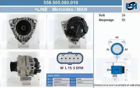 PSH 556.505.080.010 - Alternator car-mod.net