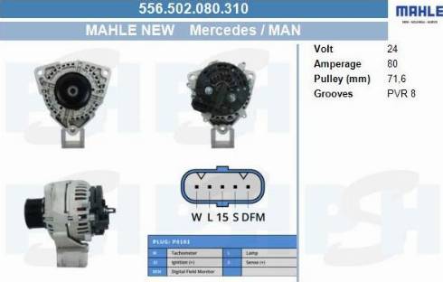 PSH 556.502.080.310 - Alternator car-mod.net