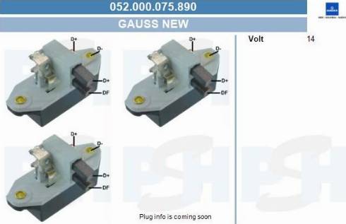 PSH 052.000.075.890 - Voltage regulator, alternator car-mod.net