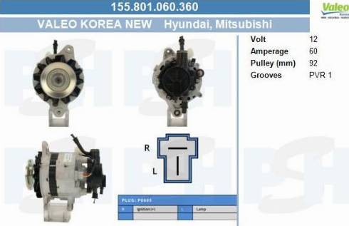 PSH 155.801.060.360 - Alternator car-mod.net