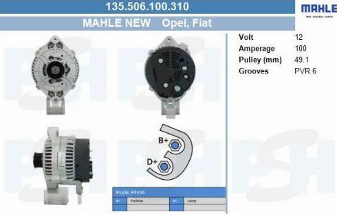 PSH 135.506.100.310 - Alternator car-mod.net
