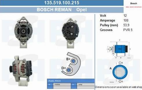 PSH 135.519.100.215 - Alternator car-mod.net