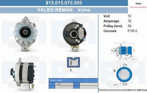 PSH 815.015.070.505 - Alternator car-mod.net