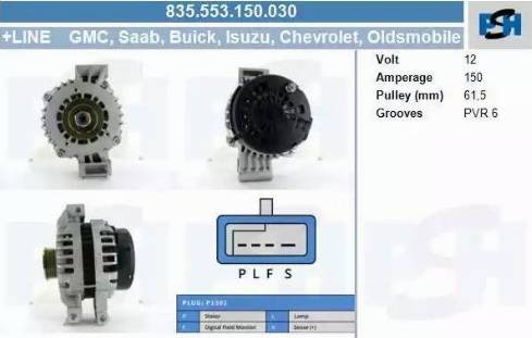 PSH 835.553.150.030 - Alternator car-mod.net