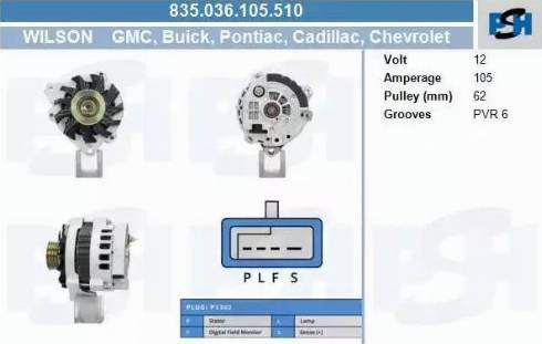 PSH 835.036.105.510 - Alternator car-mod.net