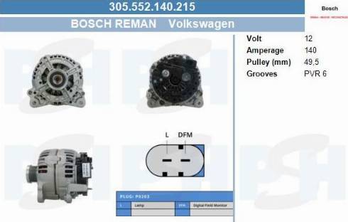 PSH 305.552.140.215 - Alternator car-mod.net
