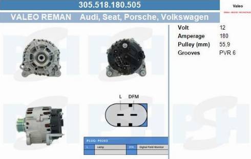 PSH 305.518.180.505 - Alternator car-mod.net