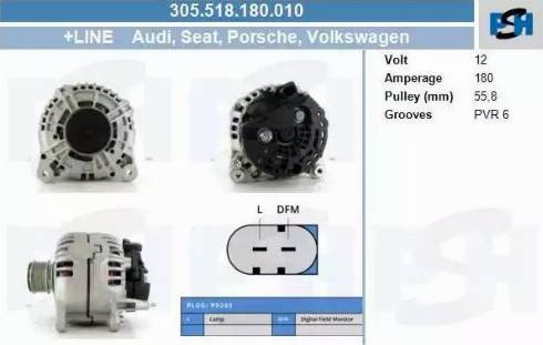 PSH 305.518.180.010 - Alternator car-mod.net