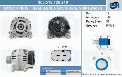 PSH 305.518.120.210 - Alternator car-mod.net