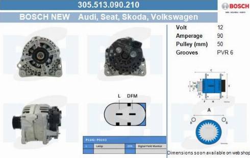 PSH 305.513.090.210 - Alternator car-mod.net