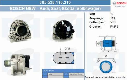 PSH 305.539.110.210 - Alternator car-mod.net