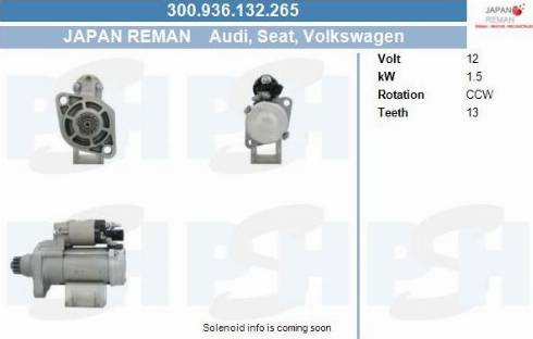 PSH 300.936.132.265 - Starter car-mod.net