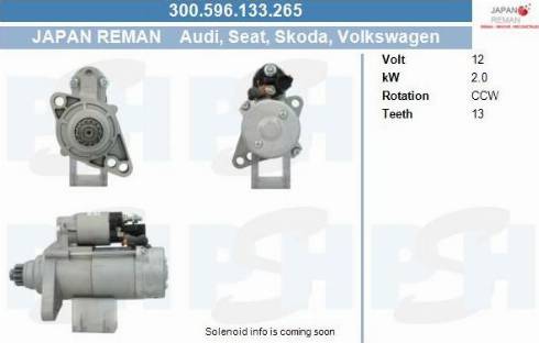 PSH 300.596.133.265 - Starter car-mod.net