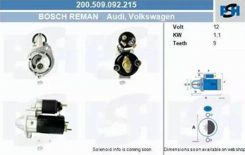 PSH 200.509.092.215 - Starter car-mod.net