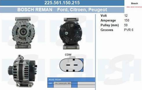 PSH 225.561.150.215 - Alternator car-mod.net