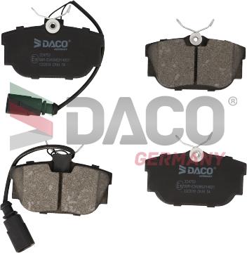 DACO Germany 324753 - Brake Pad Set, disc brake car-mod.net
