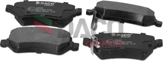DACO Germany 323625 - Brake Pad Set, disc brake car-mod.net
