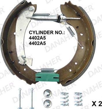 Danaher 210.00.10546 - Drum Brake Shoe Set car-mod.net