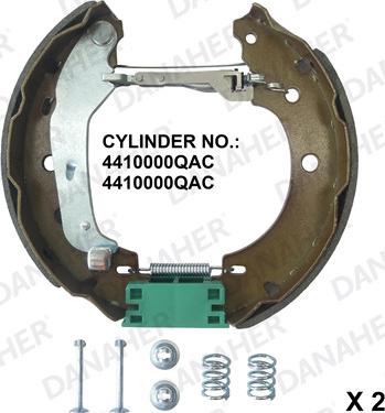 Danaher 210.00.10325 - Drum Brake Shoe Set car-mod.net