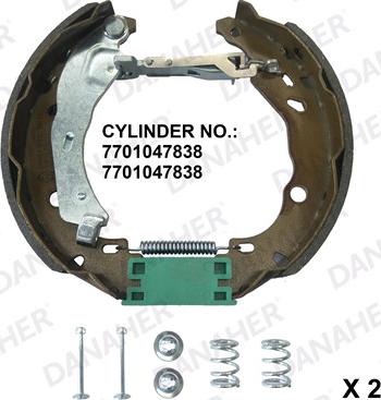 Danaher 210.00.10206 - Drum Brake Shoe Set car-mod.net