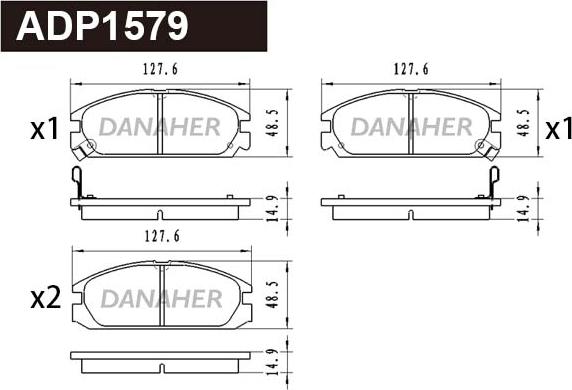 Danaher ADP1579 - Brake Pad Set, disc brake car-mod.net