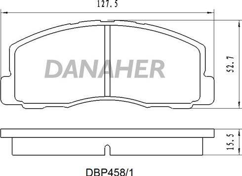 Danaher DBP458/1 - Brake Pad Set, disc brake car-mod.net