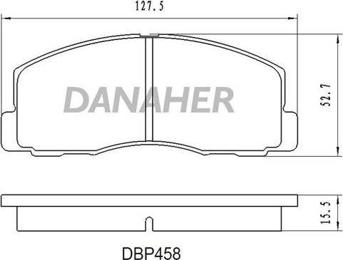 Danaher DBP458 - Brake Pad Set, disc brake car-mod.net