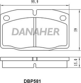 Danaher DBP581 - Brake Pad Set, disc brake car-mod.net