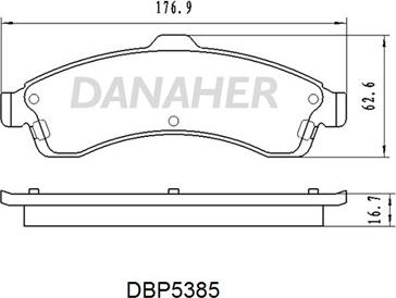 Danaher DBP5385 - Brake Pad Set, disc brake car-mod.net