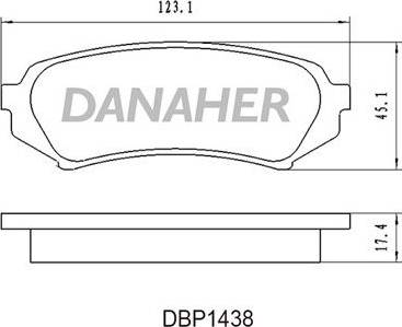 Danaher DBP1438 - Brake Pad Set, disc brake car-mod.net