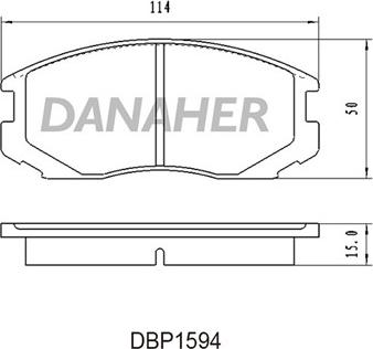 Danaher DBP1594 - Brake Pad Set, disc brake car-mod.net