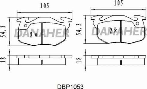 Danaher DBP1053 - Brake Pad Set, disc brake car-mod.net