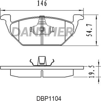 Danaher DBP1104 - Brake Pad Set, disc brake car-mod.net