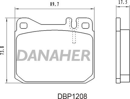 Danaher DBP1208 - Brake Pad Set, disc brake car-mod.net