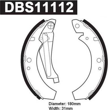 Danaher DBS11112 - Drum Brake Shoe Set car-mod.net