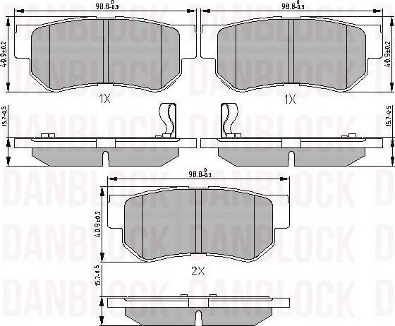 DANBLOCK DB 510419 - Brake Pad Set, disc brake car-mod.net