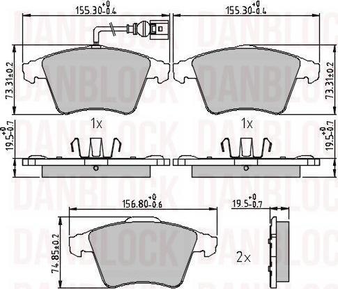 DANBLOCK DB 510479 - Brake Pad Set, disc brake car-mod.net