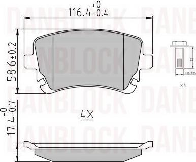 DANBLOCK DB 510478 - Brake Pad Set, disc brake car-mod.net