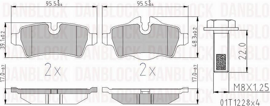 DANBLOCK DB 510511 - Brake Pad Set, disc brake car-mod.net
