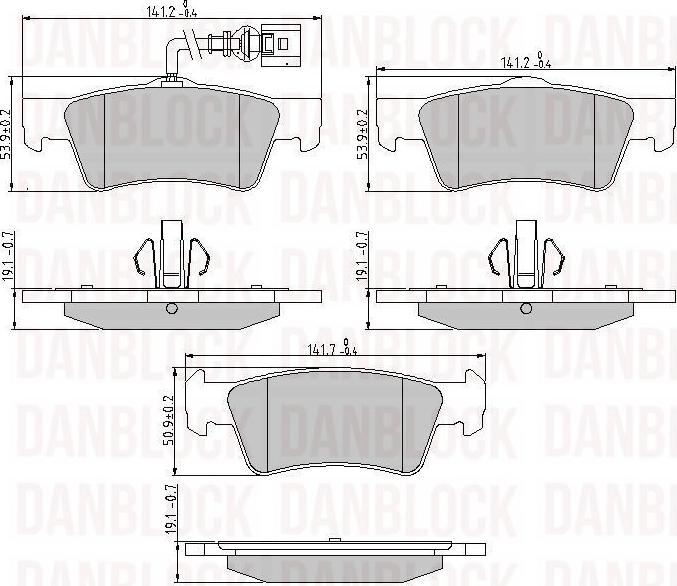 DANBLOCK DB 510578 - Brake Pad Set, disc brake car-mod.net